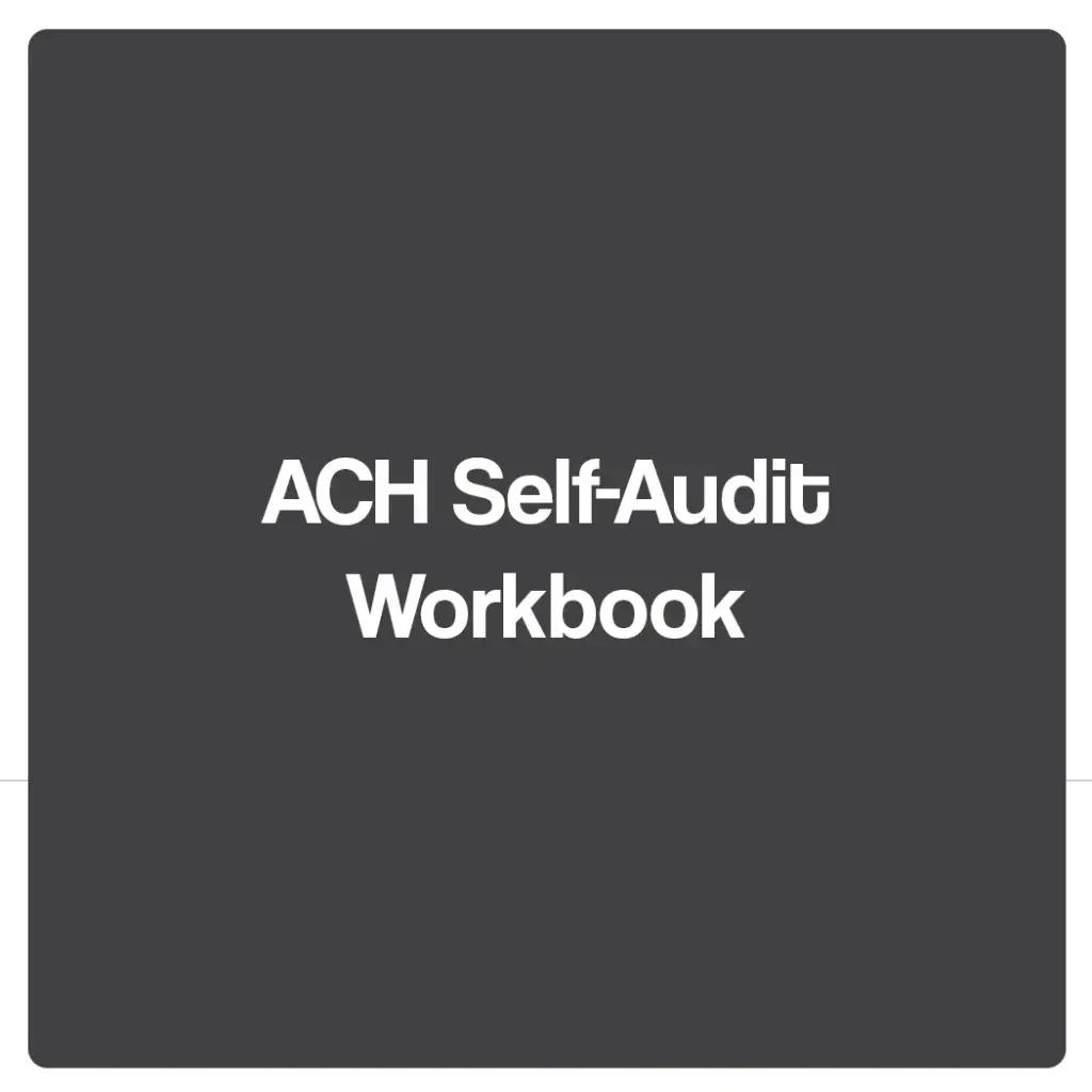 2026 ACH Audit Workbook - For Third-Party Senders